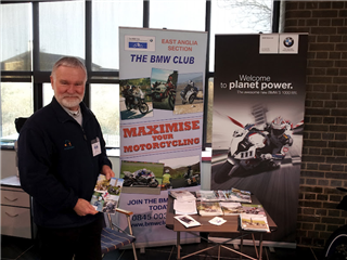 Mike Davies manning the stand