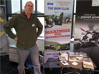 Author (Dave Massey) manning the stand