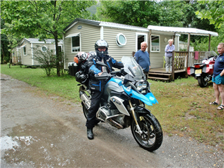 Marius leaving campsite
